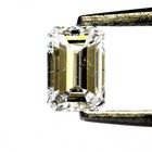 14k white gold Natural .70ct emerald cut fancy diamond GIA SI2 E engagement ring — photo 5