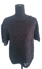 Cinema Etoile Vintage Lace Slip Undershirt Black Women's Size Large
