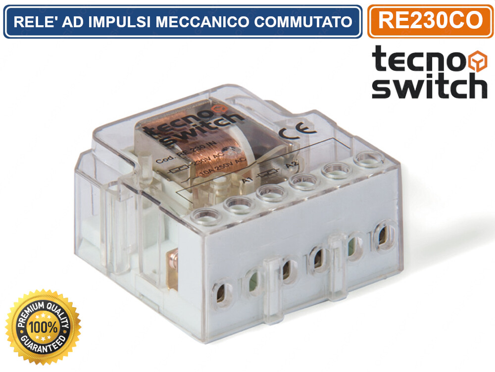 RE230CO RELÈ AD IMPULSI MECCANICO COMMUTATO 10A 2NO TIPO FINDER 27258230.00.00