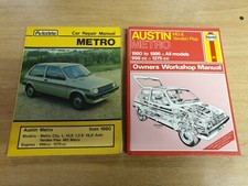JOB LOT 2 X AUSITN METRO  AUTODATA & HAYNES WORKSHOP MANUALS USED COND FREE P&P
