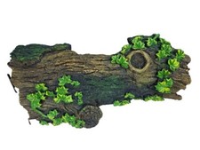 Hollow Log Hide with Aquarium Plants Artificial Fish Tank Ornament Hide or Cave