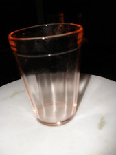 Hazel Atlas Pink Depression Gass Juice Glass Tumbler