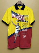 POLO RALPH LAUREN R.L.P.C. Championship Games 1938 Men’s Size S Big Graphic AOP