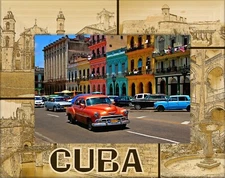 Cuba Laser Engraved Wood Picture Frame Landscape (5 x 7)