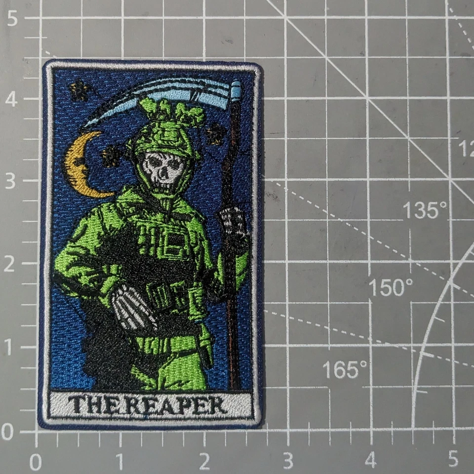 The Reaper Card Call of Duty Patch Gaming Shooters Embroidered Iron On 4.5x2.75" - Image 2 of 3