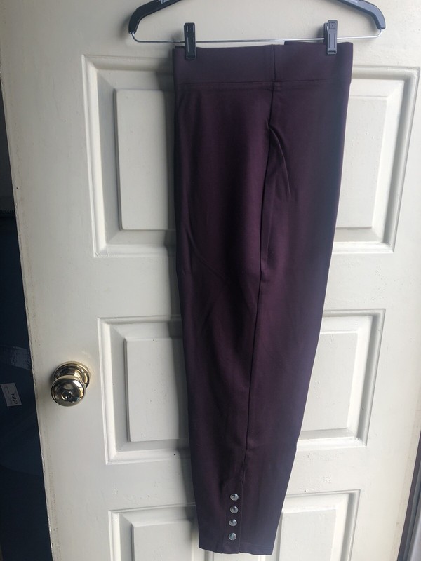 Just My Size Purple (wine)  Pointe Snap Bottom Leggings Pants 3X NEW