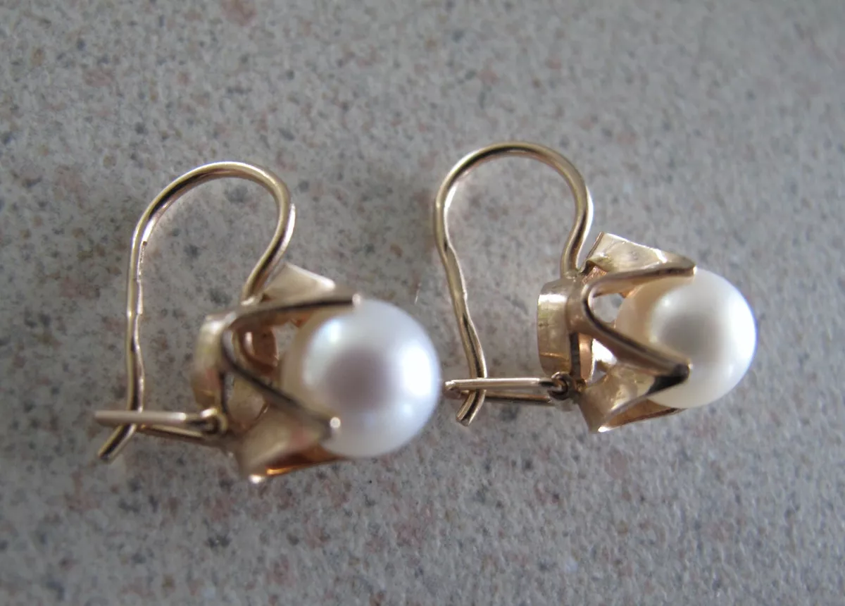 Russian gold earrings ebay sale