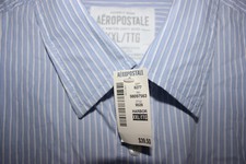 Men's Long Sleeve Shirt NWT Aeropostale Blue   XXL 2XL New   Free Shipping