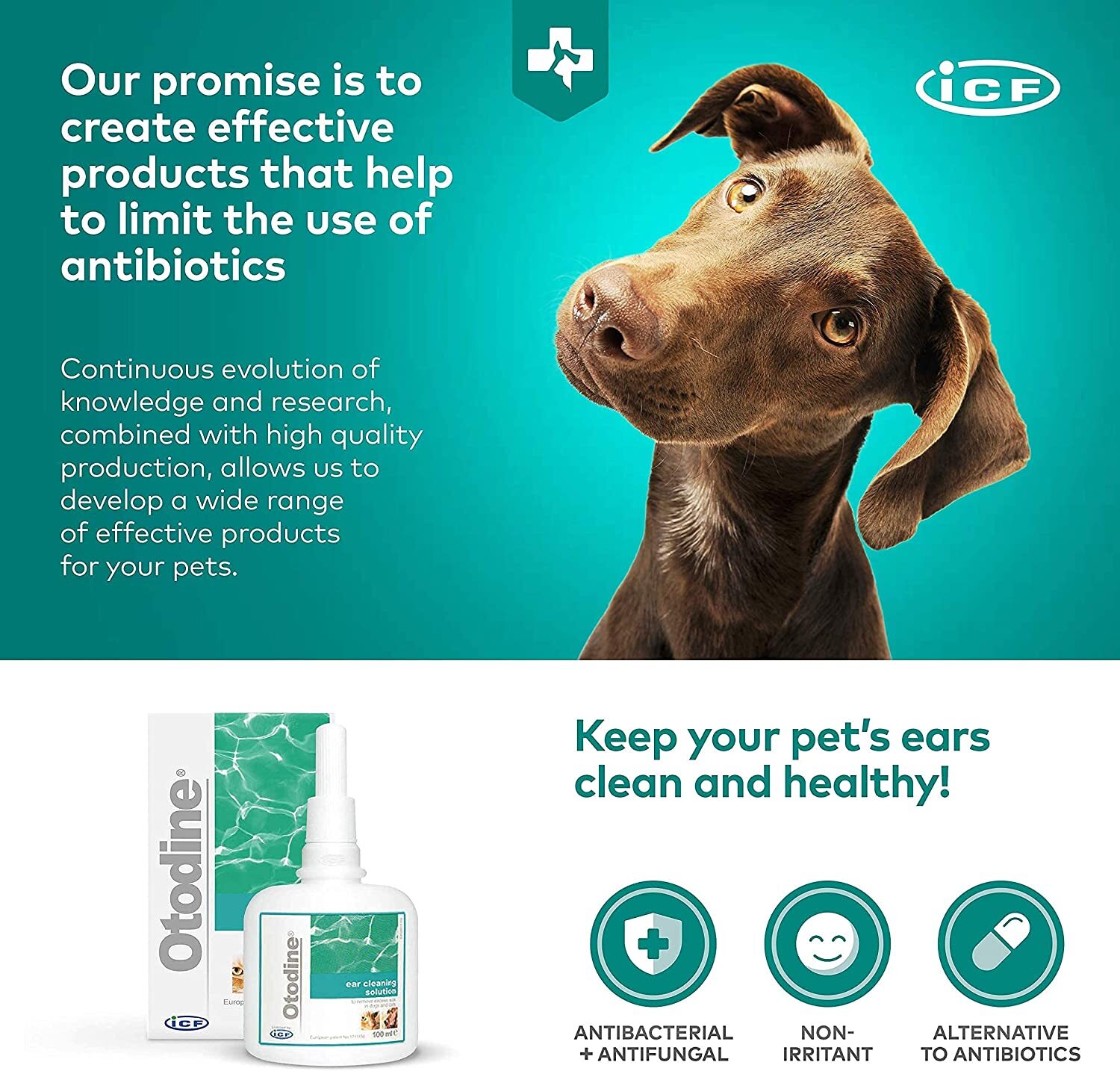 Otodine Ear Cleaner Antibacterial Solution AntiBacterial For Pet Dog