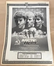 Arctic Heat Born American movie print ad 1986 80s promo poster cult film Harlin
