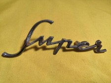1960’S VINTAGE SUPER ALFA ROMEO ? EMBLEM LOGO METAL 4.9” x 1.8” ORIGINAL -F1-60