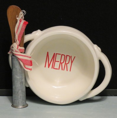 Mud Pie MERRY Rustic Lodge Dip Bowl Serving Set