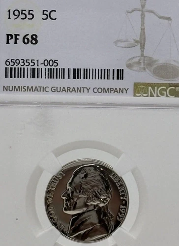 1955 5c Jefferson Nickel Proof NGC PF68 #1433