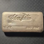 Silvertowne Poured 10 Oz .999 Silver Bar no serial number, blank line