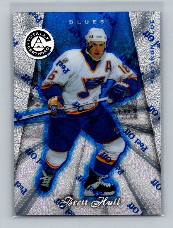 Brett Hull 1997-98 Pinnacle Totally Certified Platinum Blue #70 #/3099 St. Louis