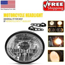 Universal 7 Headlamp Motorcycle Turn With Signal Headlight Led Housing Bucket