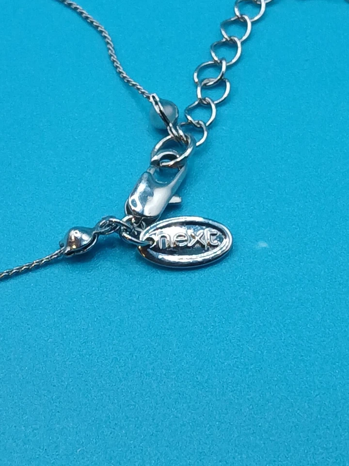 Colar assinado Next Silvertone estação corações contas redondas 40"+3"ext - Imagem 2 de 4