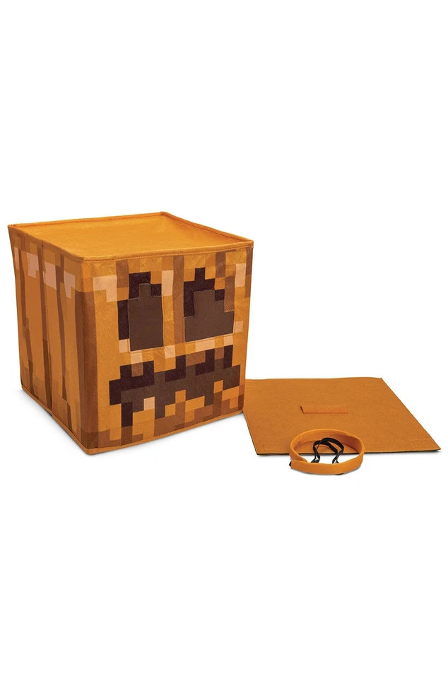 Brand New Minecraft Jack O'Lantern Block Head Mask - Image 2 of 2