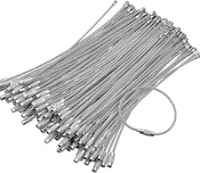 120 Pcs Wire Keychain Cable Metal Wire Cable Key Ring 6 Inch Stainless Steel Loo
