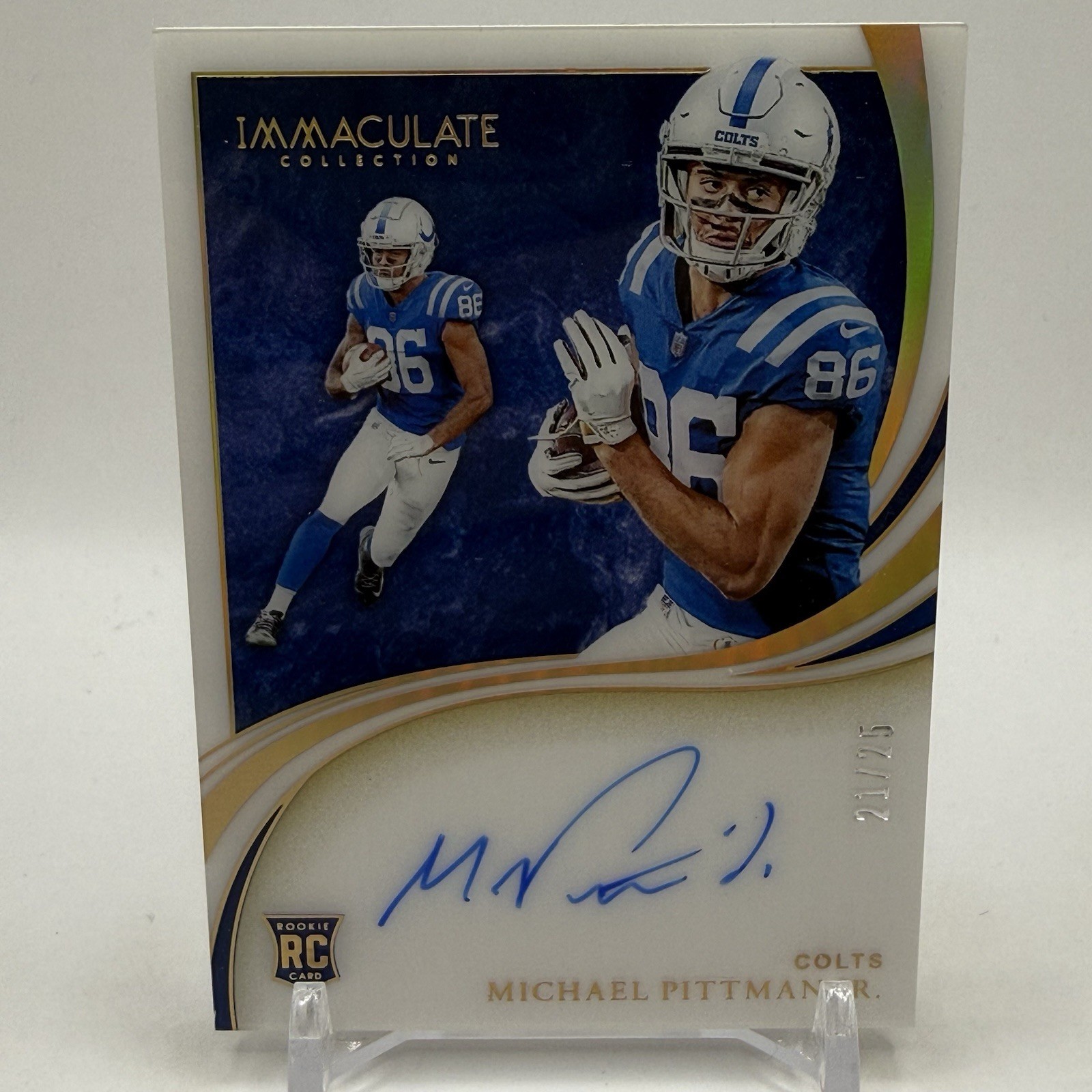 MICHAEL PITTMAN JR. 2020 Immaculate #II-MP Introductions RC On-Card Auto 21/25