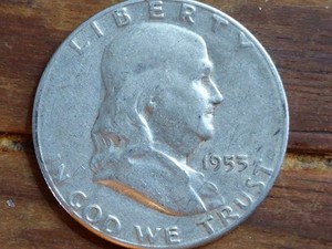 1953 S Silver Benjamin Franklin Half Dollar
