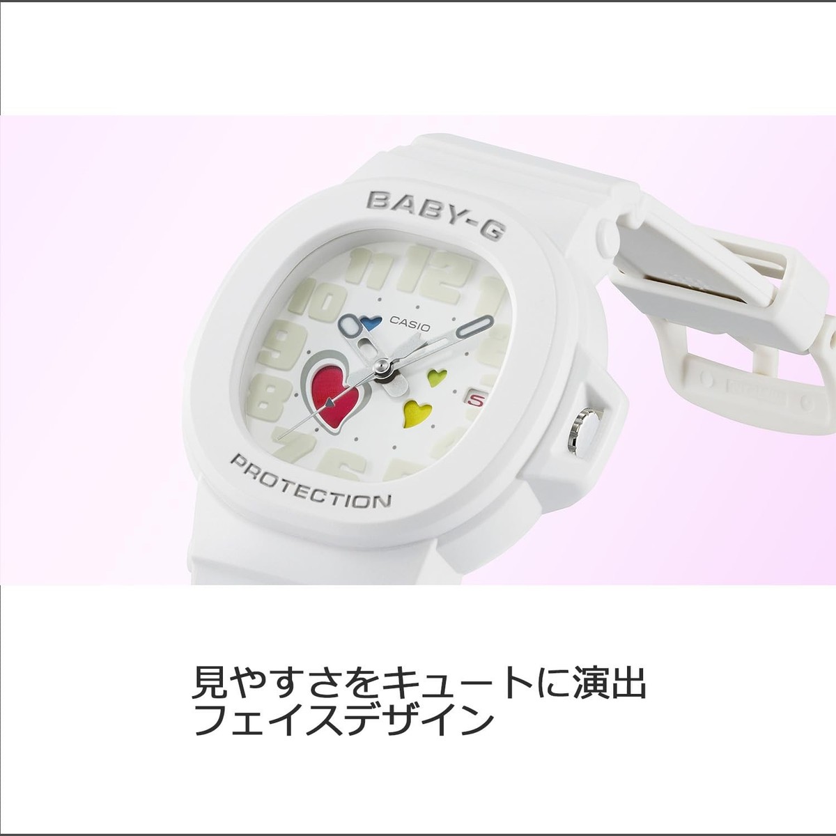 CASIO BABY-G PLAYFUL HEARTS BGA‑10‑6AJF Purple Analog Women's