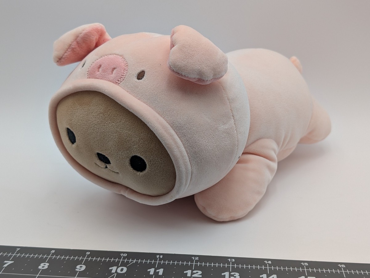 Smoochy Pals Bear as Pig Plush 11 Inch Linzy Stuffed Animal Toy