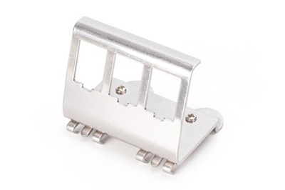 DIGITUS DIN Rail Adapter for Keystone Modules - 3 Ports - 45 Degree Angled - Sta