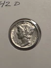 1942 D Mercury Head Dime * Full Bands *