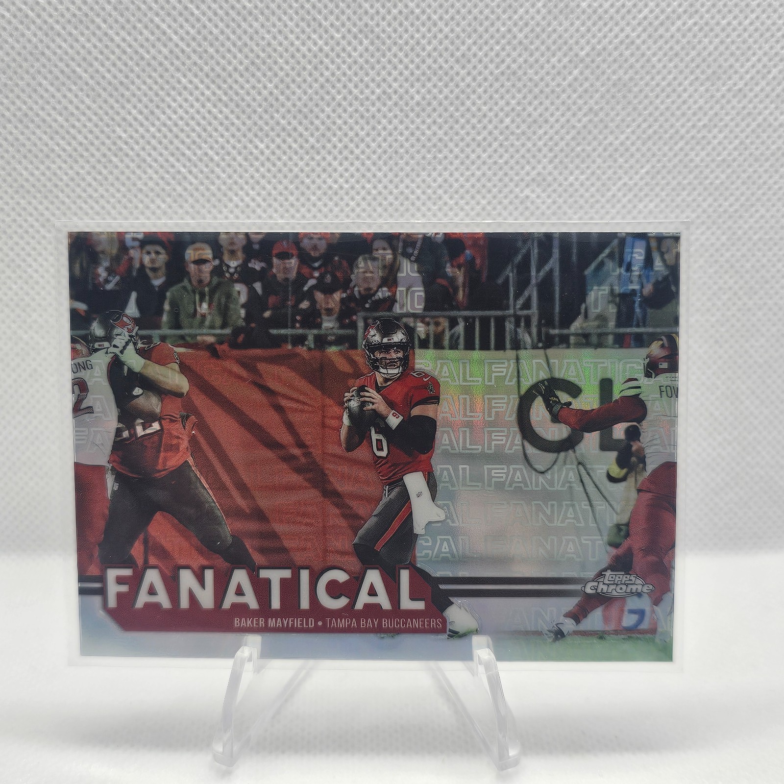 2025 Topps Football # FF-27 Baker Mayfield Fanatical Refractor SSP. Buccaneers.