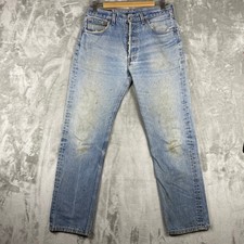 Vintage Levis 501xx Jeans Mens 34x34 fit 32x31 Made in USA Shrink to Fit Whisker