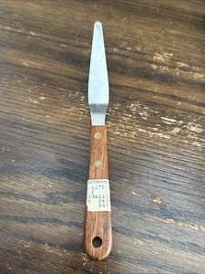 Vintage Wilton Icing Spatula Offset Blade Brown Handle Stainless Steel