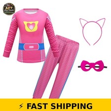 YODISON Superhero Costume Set with Mask and Headband for Kids 5-6T ROSE