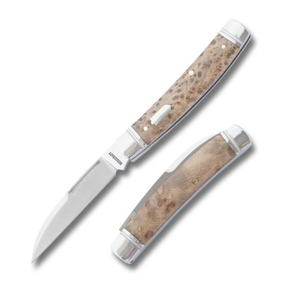 RoseCraft Blades Mud Creek Congress Burlwood D2 Stahl Slipjoint B-WARE