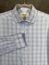 Charles Tyrwhitt Mens Dress Shirt Slim Fit Barrel Cuff 100 Cotton Size 17/35in