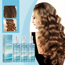 3 Pack Sea Salt Texturizing Spray, Textured Beach Waves & Volume for Curly Hair