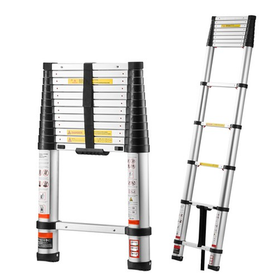 #ad Uimoso 12.5ft Aluminum Telescoping Ladder with One Touch Retraction 330 lbs $79.99