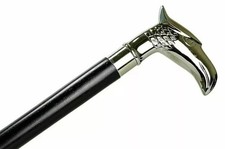 Brass Designer Victorian Handle Wooden Vintage Walking Cane Antique Style Stick