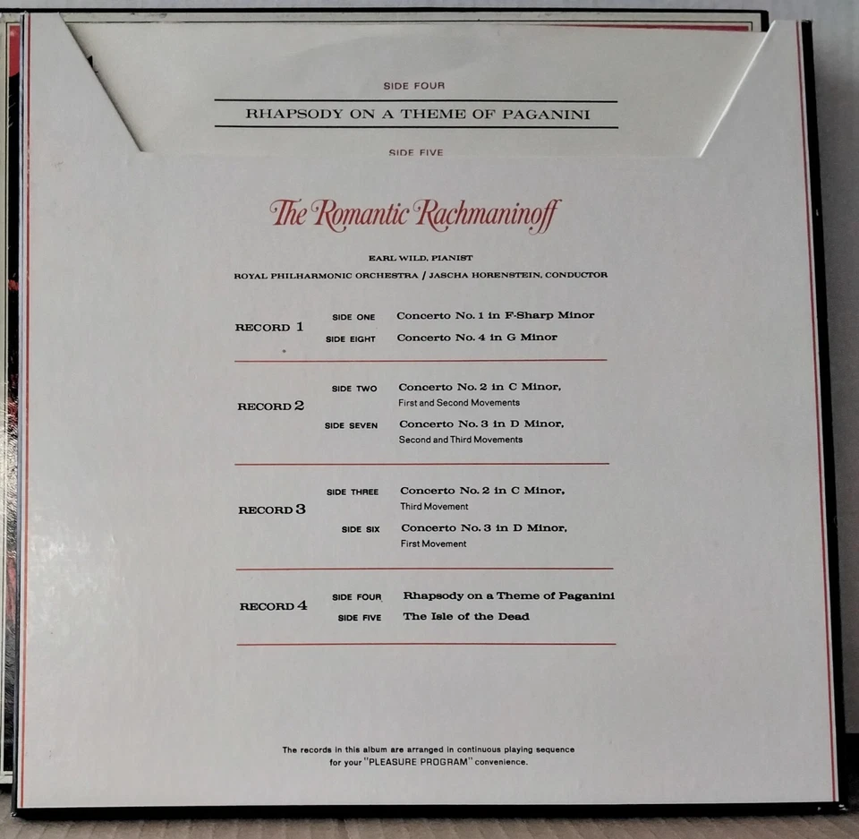 THE ROMANTIC RACHMANINOFF Complete Piano Concertos E. WILD, HORENSTEIN 4LP's BOX - Image 4 of 4