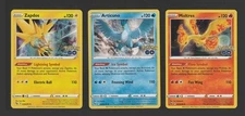 Moltres Zapdos Articuno Holo Pokemon GO Card Collection Set of 3 English Cards