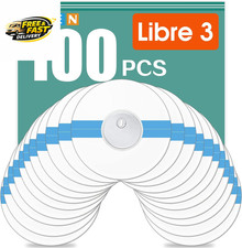 100 Pack Freestyle Sensor Covers for Libre 3, Waterproof Adhesive Patches,