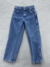 Rustler Jeans Boys 10 Regular Blue Denim Classic Straight Leg Kids Pants Durable
