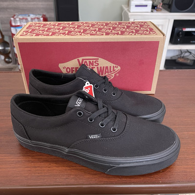 Vans Doheny All Black Authentic Classic Canvas Skate Shoe Pick Your Size New