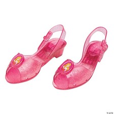 Aurora Jelly Shoes, Official Disney Princess Costume Shoes with Aurora Emblem,