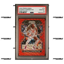 2022 Panini Prizm WNBA - Ruby Wave #75 DiJonai Carrington Rookie SP PSA 10 POP 1