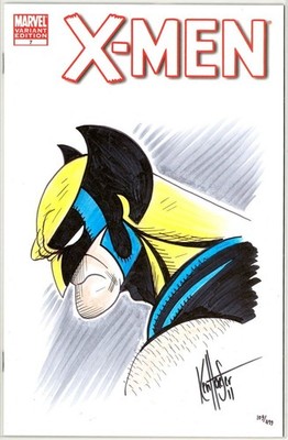 X-MEN #7 DYNAMIC FORCES SIGNED KEN HAESER REMARKED WOLVERINE SKETCH DF COA 2011