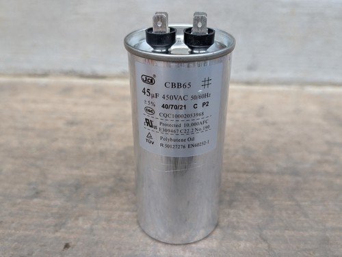 Dehumidifier Capacitor CQC10002053968 45uF CBB65 45 uF 450vac 40/70/21 