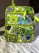 Vera Bradley Mini Hipster Limes Up Green Yellow Flowers Zip Crossbody Bag