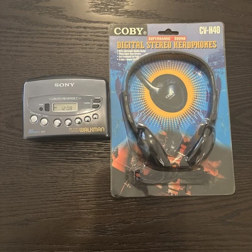 Sony Walkman WM-FX451 AM/FM Cassette Player Tested, With Vintage Coby Headphones