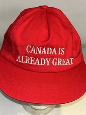 CANADA IS ALREADY GREAT HAT CAP CANADIAN FLAG ADJUSTABLE STRAPBACK RED